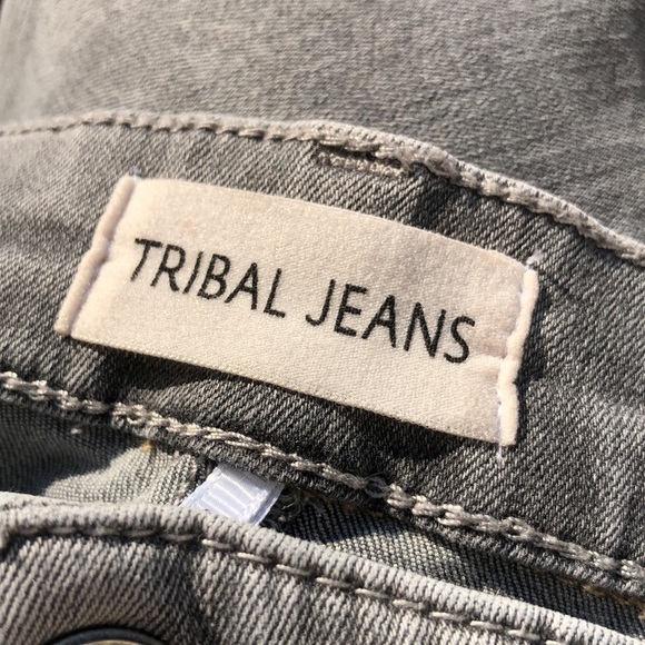 PREMIUM TRIBAL GRAY AUDREY MID-RISE STRAIGHT JEANS 12/31x29 ⭐️ - Picture 3 of 14